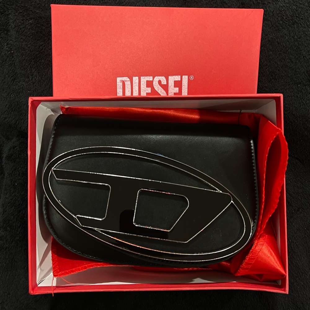Diesel Black Mini Bag with Silver Accent